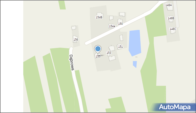 Dąbrowa, Dąbrowa, 155, mapa Dąbrowa