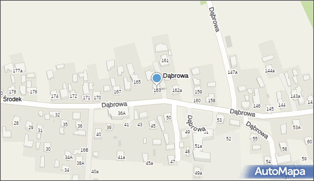 Dąbrowa, Dąbrowa, 163, mapa Dąbrowa