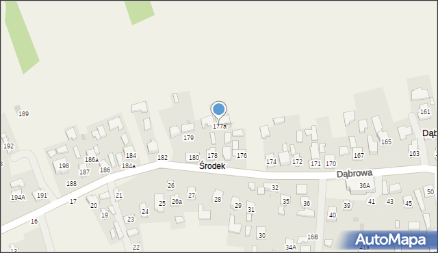 Dąbrowa, Dąbrowa, 177a, mapa Dąbrowa