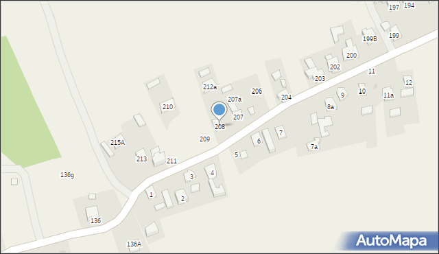 Dąbrowa, Dąbrowa, 208, mapa Dąbrowa