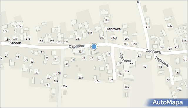 Dąbrowa, Dąbrowa, 44, mapa Dąbrowa