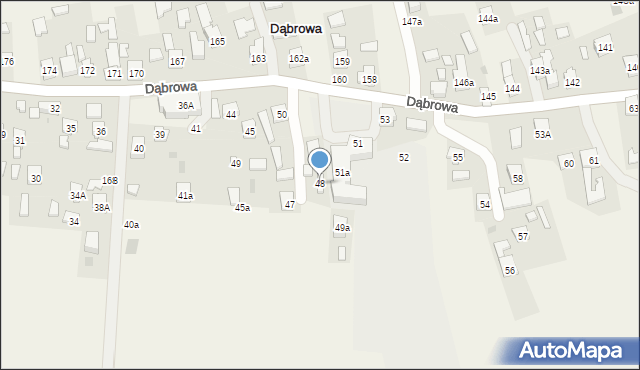 Dąbrowa, Dąbrowa, 48, mapa Dąbrowa