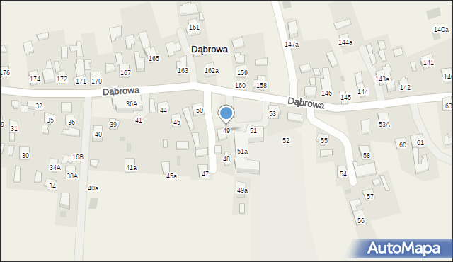 Dąbrowa, Dąbrowa, 49, mapa Dąbrowa