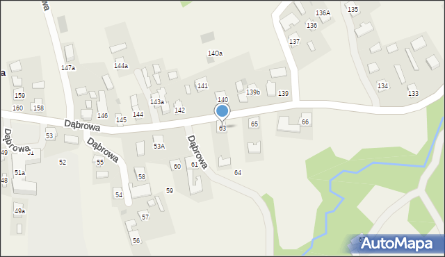Dąbrowa, Dąbrowa, 63, mapa Dąbrowa