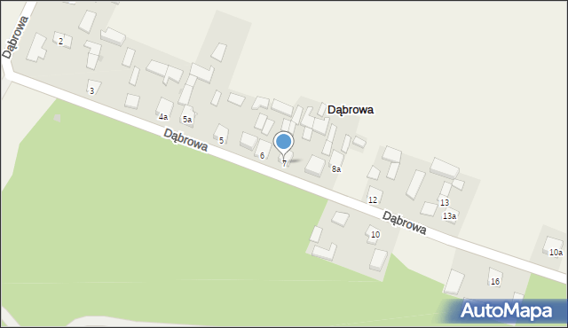 Dąbrowa, Dąbrowa, 7, mapa Dąbrowa