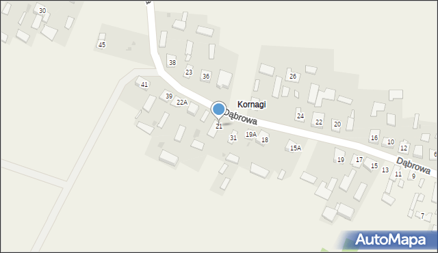 Dąbrowa, Dąbrowa, 21, mapa Dąbrowa