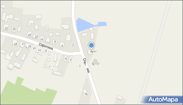 Dąbrowa, Dąbrowa, 73, mapa Dąbrowa