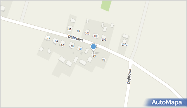 Dąbrowa, Dąbrowa, 92, mapa Dąbrowa