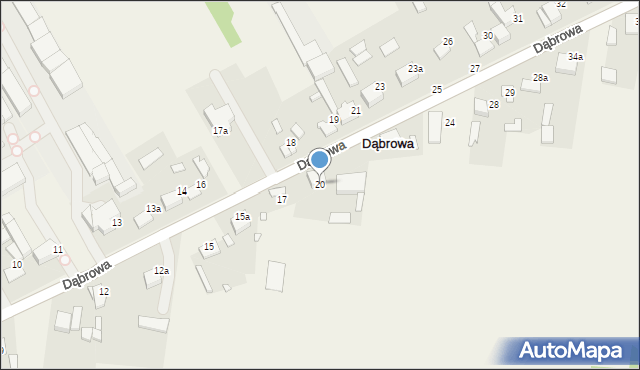 Dąbrowa, Dąbrowa, 20, mapa Dąbrowa