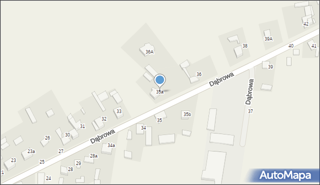 Dąbrowa, Dąbrowa, 35a, mapa Dąbrowa