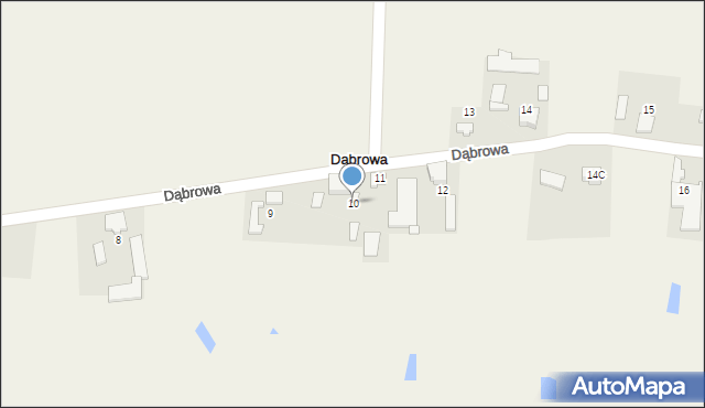 Dąbrowa, Dąbrowa, 10, mapa Dąbrowa