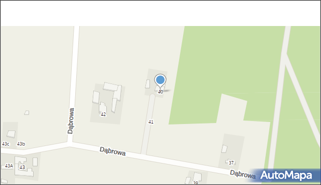 Dąbrowa, Dąbrowa, 40, mapa Dąbrowa