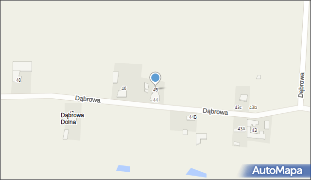 Dąbrowa, Dąbrowa, 45, mapa Dąbrowa