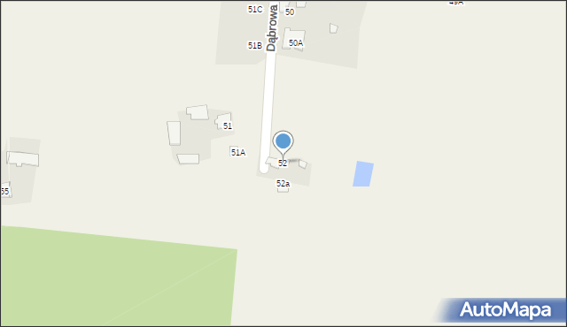 Dąbrowa, Dąbrowa, 52, mapa Dąbrowa