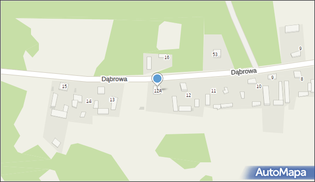 Dąbrowa, Dąbrowa, 12A, mapa Dąbrowa