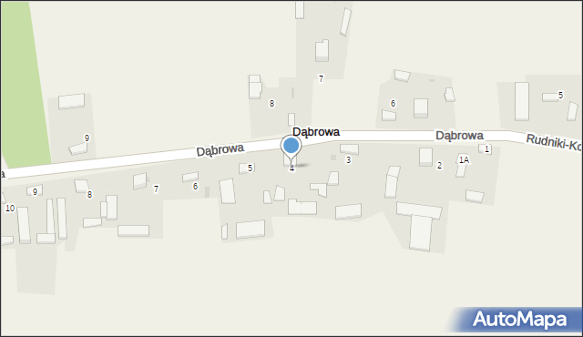 Dąbrowa, Dąbrowa, 4, mapa Dąbrowa