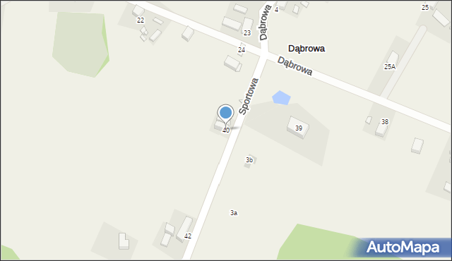 Dąbrowa, Dąbrowa, 40, mapa Dąbrowa