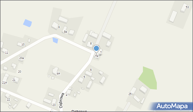 Dąbrowa, Dąbrowa, 7A, mapa Dąbrowa