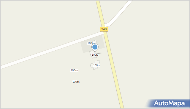 Dąbrowa, Dąbrowa, 100tu, mapa Dąbrowa