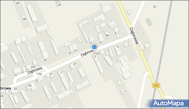 Dąbrowa, Dąbrowa, 13b, mapa Dąbrowa