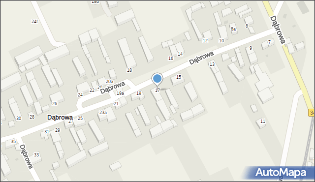 Dąbrowa, Dąbrowa, 17, mapa Dąbrowa