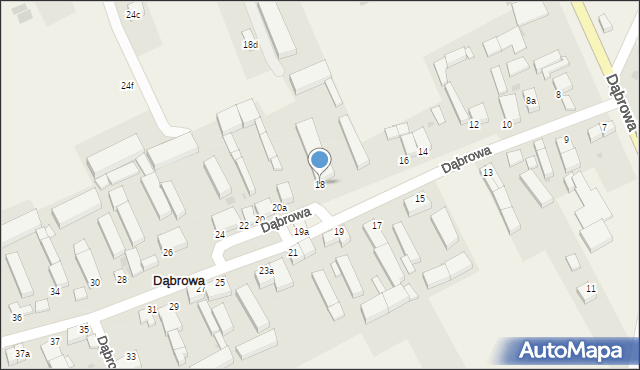 Dąbrowa, Dąbrowa, 18, mapa Dąbrowa