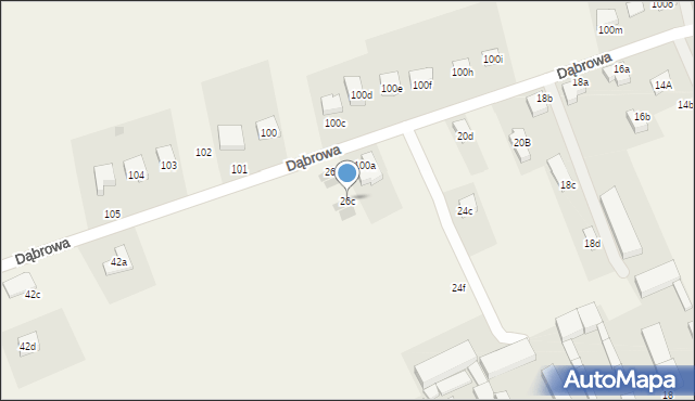 Dąbrowa, Dąbrowa, 26c, mapa Dąbrowa