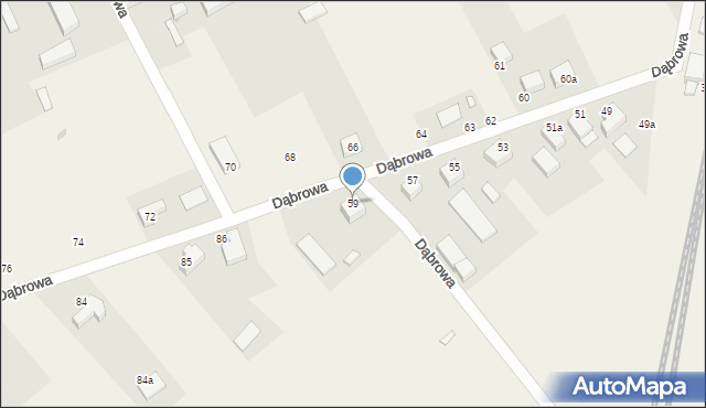 Dąbrowa, Dąbrowa, 59, mapa Dąbrowa