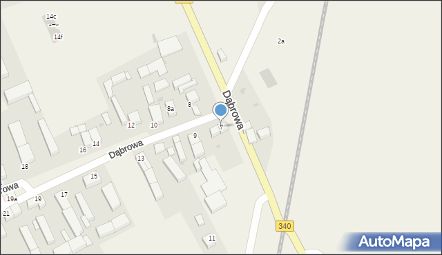 Dąbrowa, Dąbrowa, 7, mapa Dąbrowa