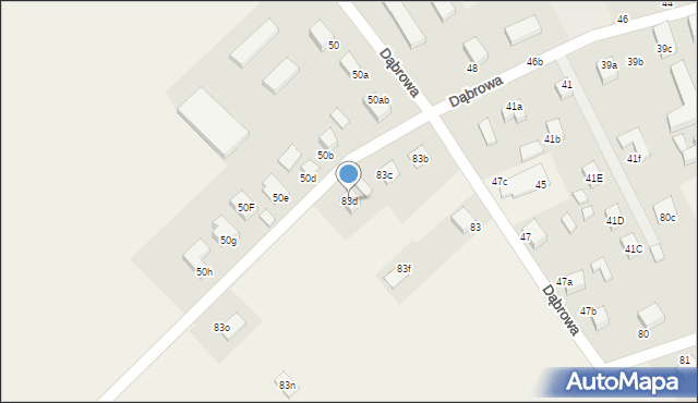 Dąbrowa, Dąbrowa, 83d, mapa Dąbrowa
