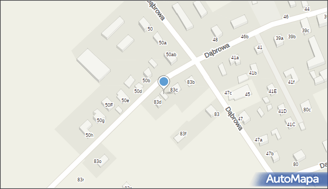 Dąbrowa, Dąbrowa, 83da, mapa Dąbrowa