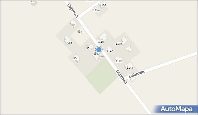 Dąbrowa, Dąbrowa, 95b, mapa Dąbrowa