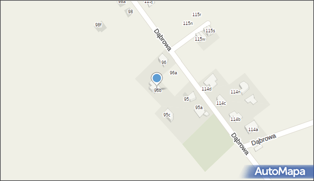 Dąbrowa, Dąbrowa, 96b, mapa Dąbrowa