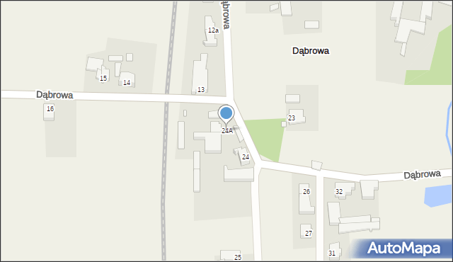 Dąbrowa, Dąbrowa, 24A, mapa Dąbrowa