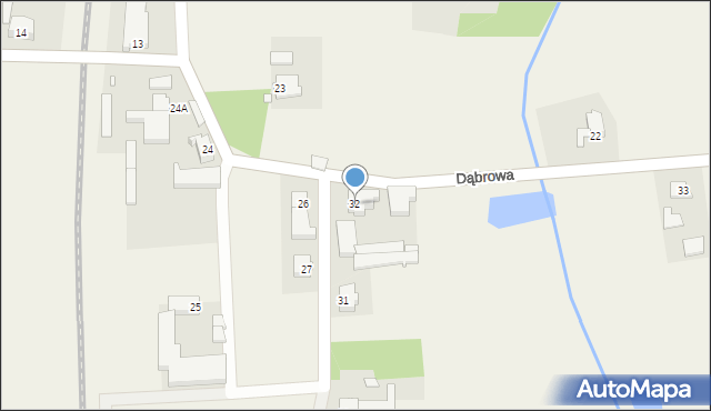 Dąbrowa, Dąbrowa, 32, mapa Dąbrowa