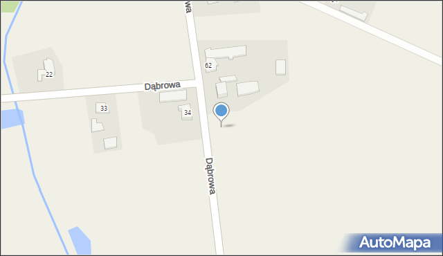 Dąbrowa, Dąbrowa, 62a, mapa Dąbrowa