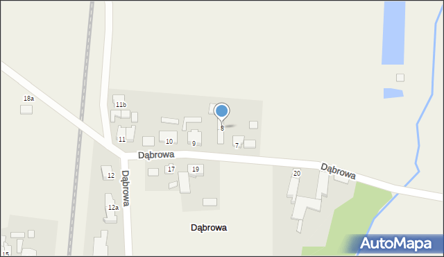 Dąbrowa, Dąbrowa, 8, mapa Dąbrowa