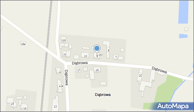 Dąbrowa, Dąbrowa, 9, mapa Dąbrowa