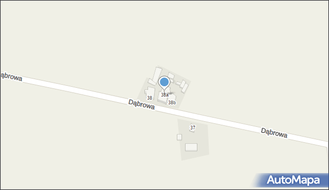 Dąbrowa, Dąbrowa, 38a, mapa Dąbrowa