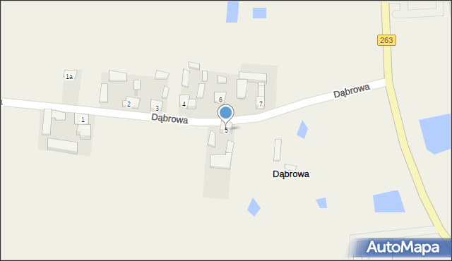 Dąbrowa, Dąbrowa, 5, mapa Dąbrowa