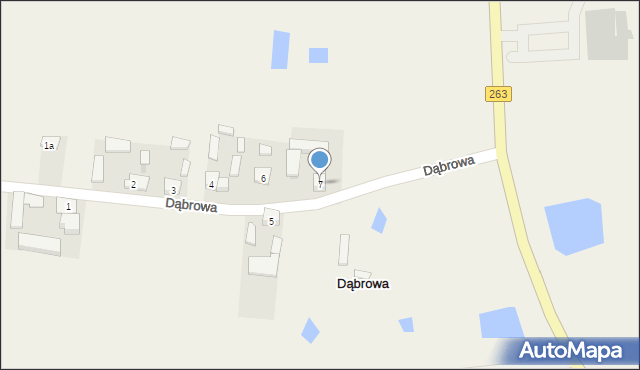 Dąbrowa, Dąbrowa, 7, mapa Dąbrowa