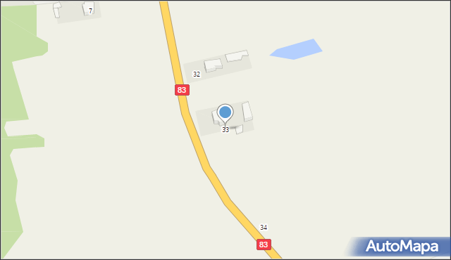 Dąbrowa, Dąbrowa, 33, mapa Dąbrowa