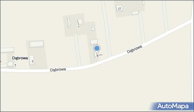 Dąbrowa, Dąbrowa, 8, mapa Dąbrowa