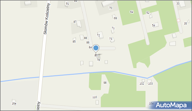 Dąbrowa, Dąbrowa, 80, mapa Dąbrowa