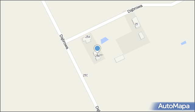 Dąbrowa, Dąbrowa, 25b, mapa Dąbrowa