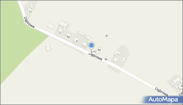 Dąbrowa, Dąbrowa, 8, mapa Dąbrowa