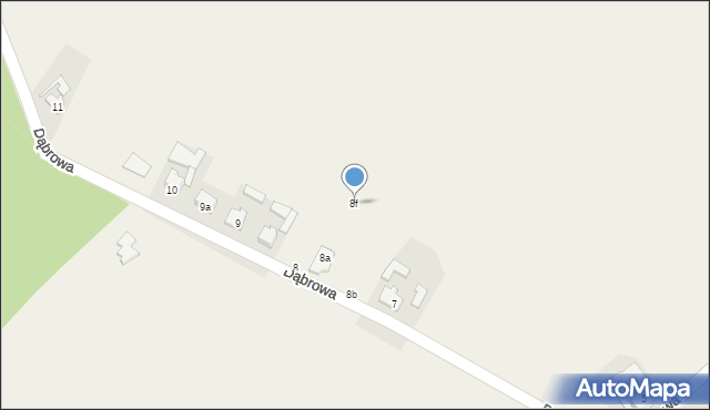 Dąbrowa, Dąbrowa, 8f, mapa Dąbrowa