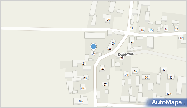 Dąbrowa, Dąbrowa, 22, mapa Dąbrowa