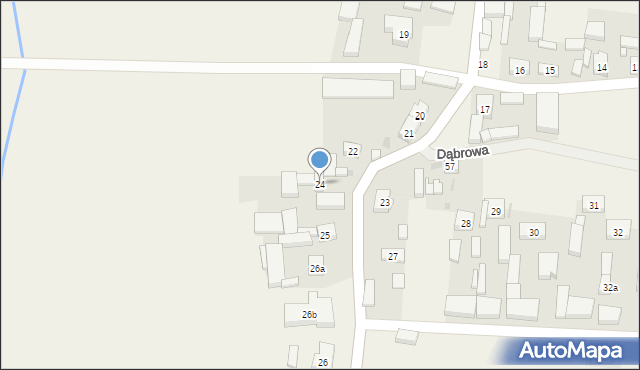Dąbrowa, Dąbrowa, 24, mapa Dąbrowa