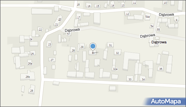 Dąbrowa, Dąbrowa, 30, mapa Dąbrowa